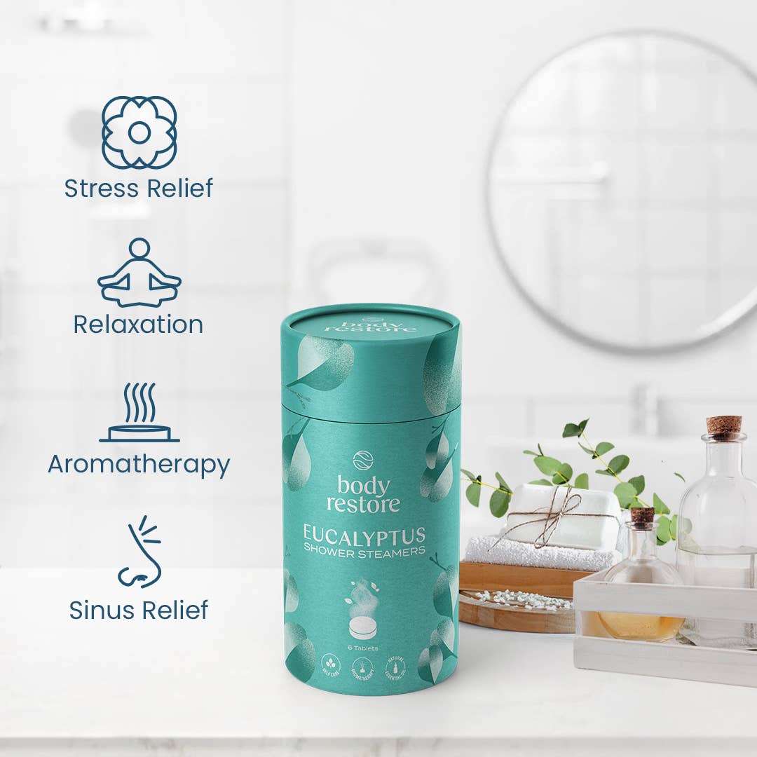 Cooling Eucalyptus & Mint Shower Steamers - 6pk Relaxing Spa