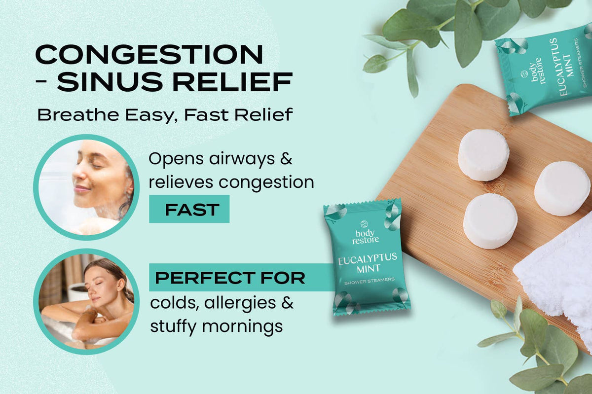 Cooling Eucalyptus & Mint Shower Steamers - 6pk Relaxing Spa